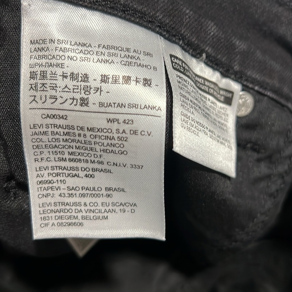 Levi - black, 10, 505 straight leg denim jeans‎ - Picture 4 of 6